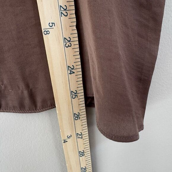 Naked Zebra Womens Brown Short Sleeve V-Neck Blouse Top Size Medium NEW NWT - Picture 4 of 6